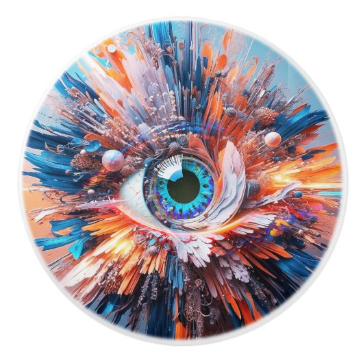 世界はヴィジョン疑問に思ブルーアイリスVERから始まる セラミックノブ (正面)