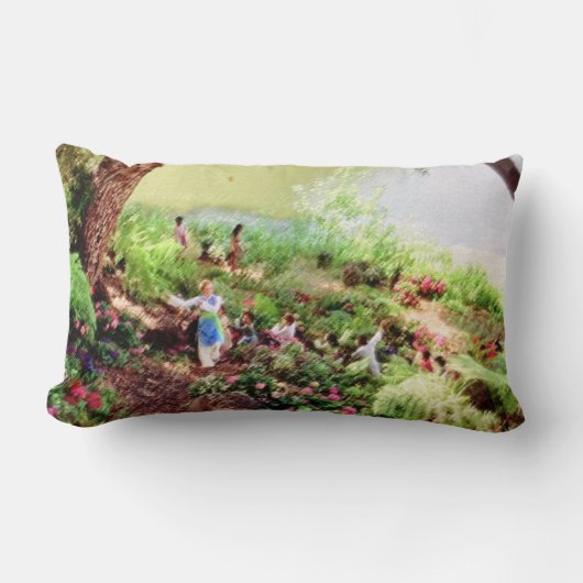 世界は円の装飾用クッション ランバークッション (正面)