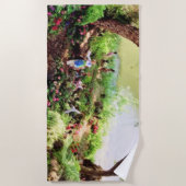 世界は円ビーチ ビーチタオル (正面)