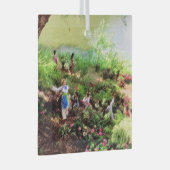 世界は円形のガラスオーナメント ガラスオーナメント (正面右)