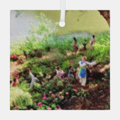 世界は円形のガラスオーナメント ガラスオーナメント (裏面)