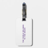 世界は勇敢なネス・モンスターに属している ラゲッジタグ (裏面縦)