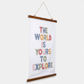 世界は君の探究するところだ 吊り下げ型タペストリー (傾斜あり)