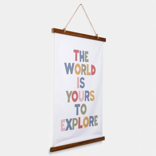 世界は君の探究するところだ 吊り下げ型タペストリー (傾斜あり)