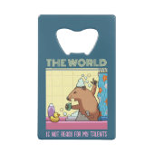 世界は地豚を歌う準備ができていない クレジットカード栓抜き (正面)