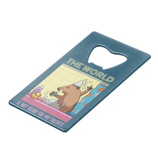 世界は地豚を歌う準備ができていない クレジットカード栓抜き (正面アングル)