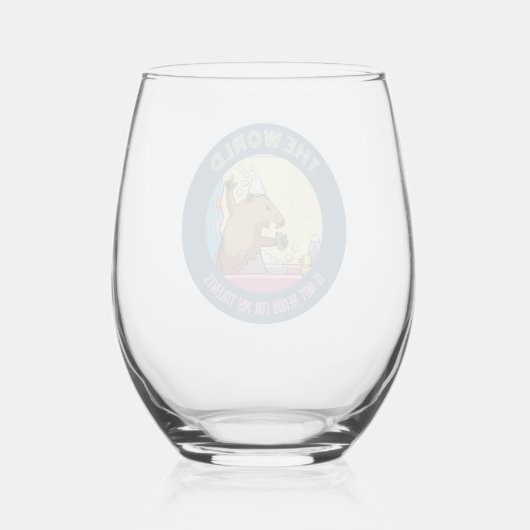 世界は地豚を歌う準備ができていない ステムなしワイングラス (裏面)