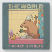 世界は地豚を歌う準備ができていない ストーンコースター (正面)