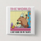 世界は地豚を歌う準備ができていない 缶バッジ (正面)
