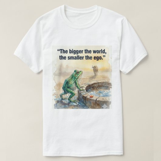 世界は大きいほど良い Tシャツ (デザイン正面)