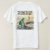 世界は大きいほど良い Tシャツ (デザイン裏面)