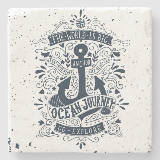 世界は大きい行きます探検しますです ストーンコースター (正面)