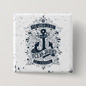 世界は大きい行きます探検しますです 缶バッジ (正面)