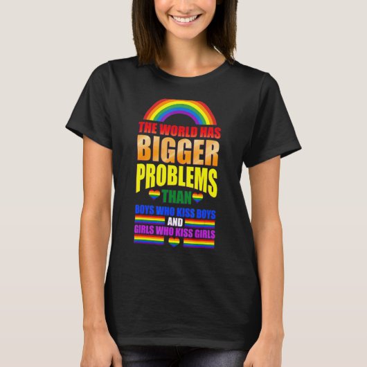 世界は大きな問題を抱えているゲイプライド1 Tシャツ (正面)