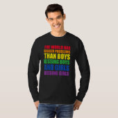 世界は大きな問題を抱えているLgbt QプライドゲイPro Tシャツ (正面フル)