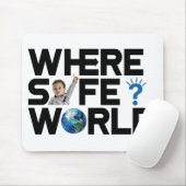 世界は安全か?私たちは自由と平和を求める マウスパッド (マウス)