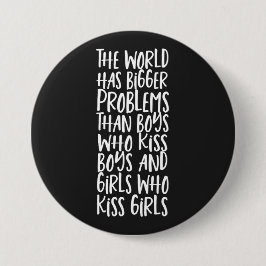 世界は少年よりも大きな問題を抱えているキス少年 缶バッジ