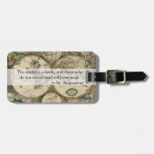 世界は引用文移動しない人および本です ラゲッジタグ (正面横)