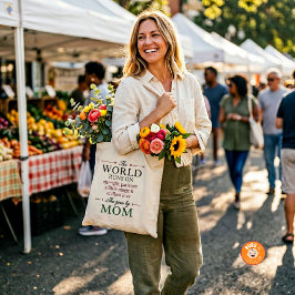 世界は愛で動いている 彼女はママと呼ばれる ナチュラル トートバッグ