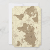 「世界は本だ」ヴィンテージ旅行招待状 招待状 (裏面)