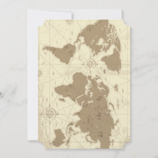 「世界は本だ」ヴィンテージ旅行招待状 招待状 (裏面)