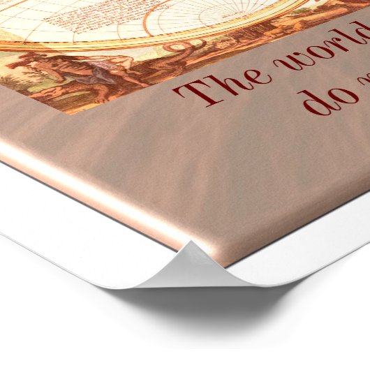 世界は本である – セントオーガスティン引用文 ポスター (角)