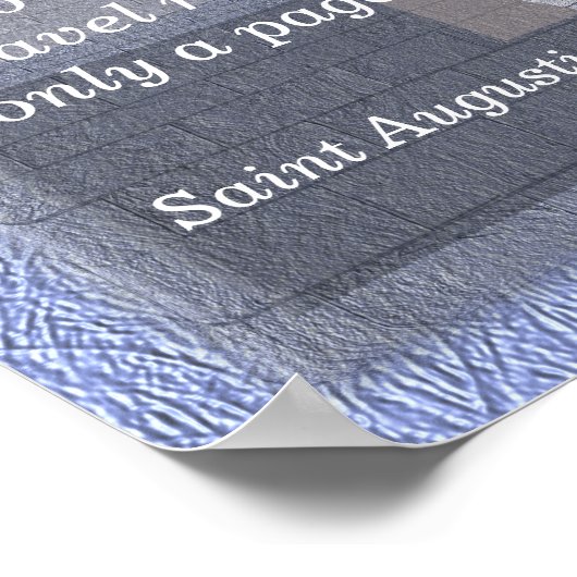 世界は本である – 聖アウグスティヌス – 引用文プリント ポスター (角)