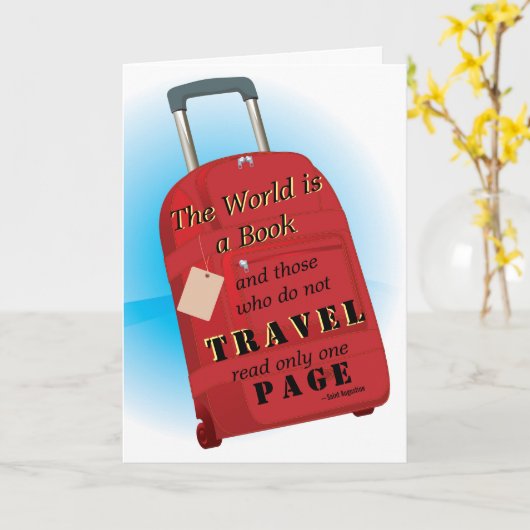 世界は本のセント・オーガスチン旅行引用文です カード (黄色い花)