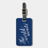 世界は海軍|荷物のラベルで待ちます ラゲッジタグ (正面縦)