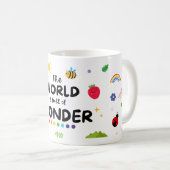 世界は満ちてい疑問に思る コーヒーマグカップ (正面右)