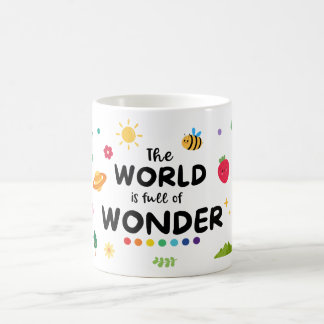 世界は満ちてい疑問に思る コーヒーマグカップ