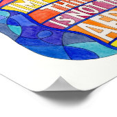 世界は狭い橋のアートポスター ポスター (角)