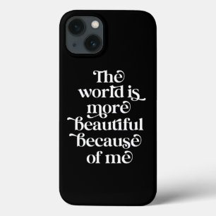 世界は私のためにより美しい – 黒 iPhone 13ケース