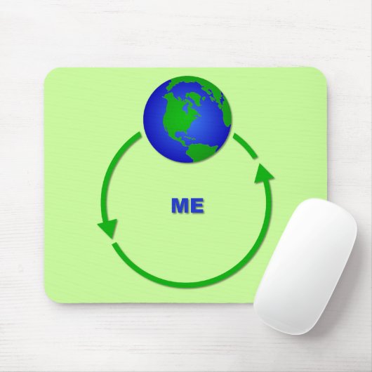 世界は私のまわりでおもしろいなマウスパッドのユーモアを回転させます マウスパッド (マウス)