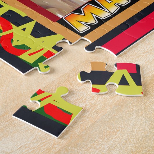 世界は私の周りで幸せそうに 輝いているあなたの色に染められていく ジグソーパズル (側面)