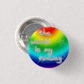 世界は私の走路ボタンです 缶バッジ (正面&裏面)