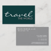 世界は移動します。 (カスタマイズ可能な色) 名刺 (正面/裏面)