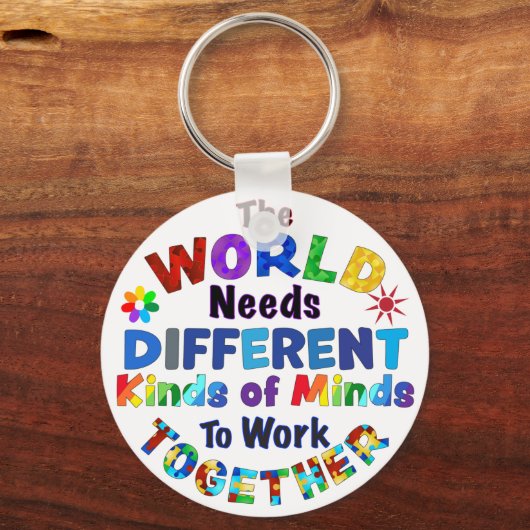 世界は種違う類の心を必要 キーホルダー (正面)