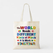 世界は種違う類の心を必要 トートバッグ (裏面)