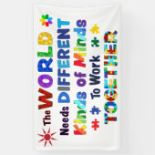 世界は種違う類の心を必要 横断幕 (縦)
