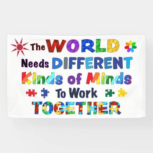 世界は種違う類の心を必要 横断幕 (横)