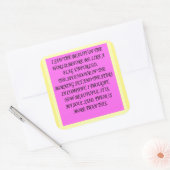 世界は美しい詩本文字だ スクエアシール (封筒)