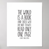 世界は聖アウグスティヌス引用文 ポスター (正面)