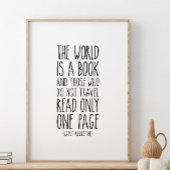 世界は聖アウグスティヌス引用文 ポスター