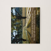 「世界は脇へ」の感動的引用文 ジグソーパズル (縦)