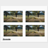 「世界は脇へ」の感動的引用文 長方形シール (シート)