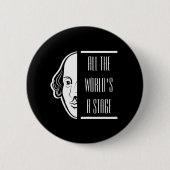 「世界は舞台なり」シェイクスピア名言 劇作家 缶バッジ (正面)