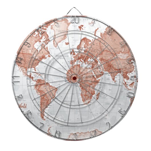 世界は芸術-赤です ダーツボード (正面)