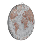 世界は芸術-赤です ダーツボード (正面左)