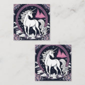 世界は語られず、最後の一角獣は解き明かす スクエア名刺 (正面/裏面)